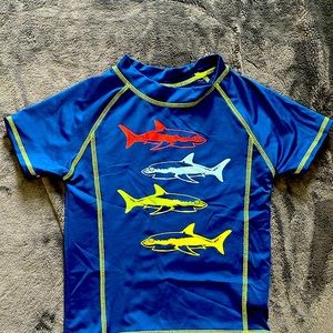 Survival Gear Swim shirt blue sharks size 10/12